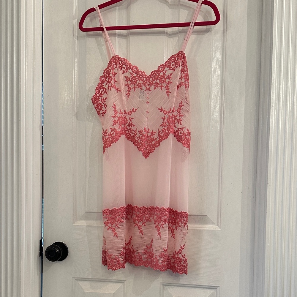 Wacoal Embrace Pink Lace Chemise